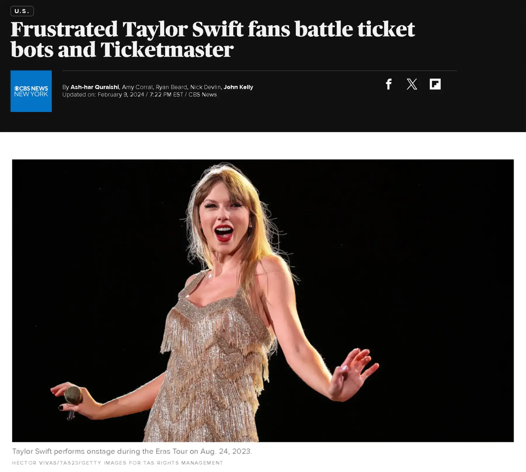 Taylor vs Ticketmaster