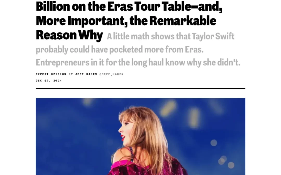 Taylor Swift Leaves Money on the Table