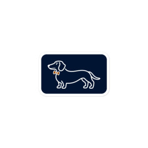 teckel sticker — navy dog