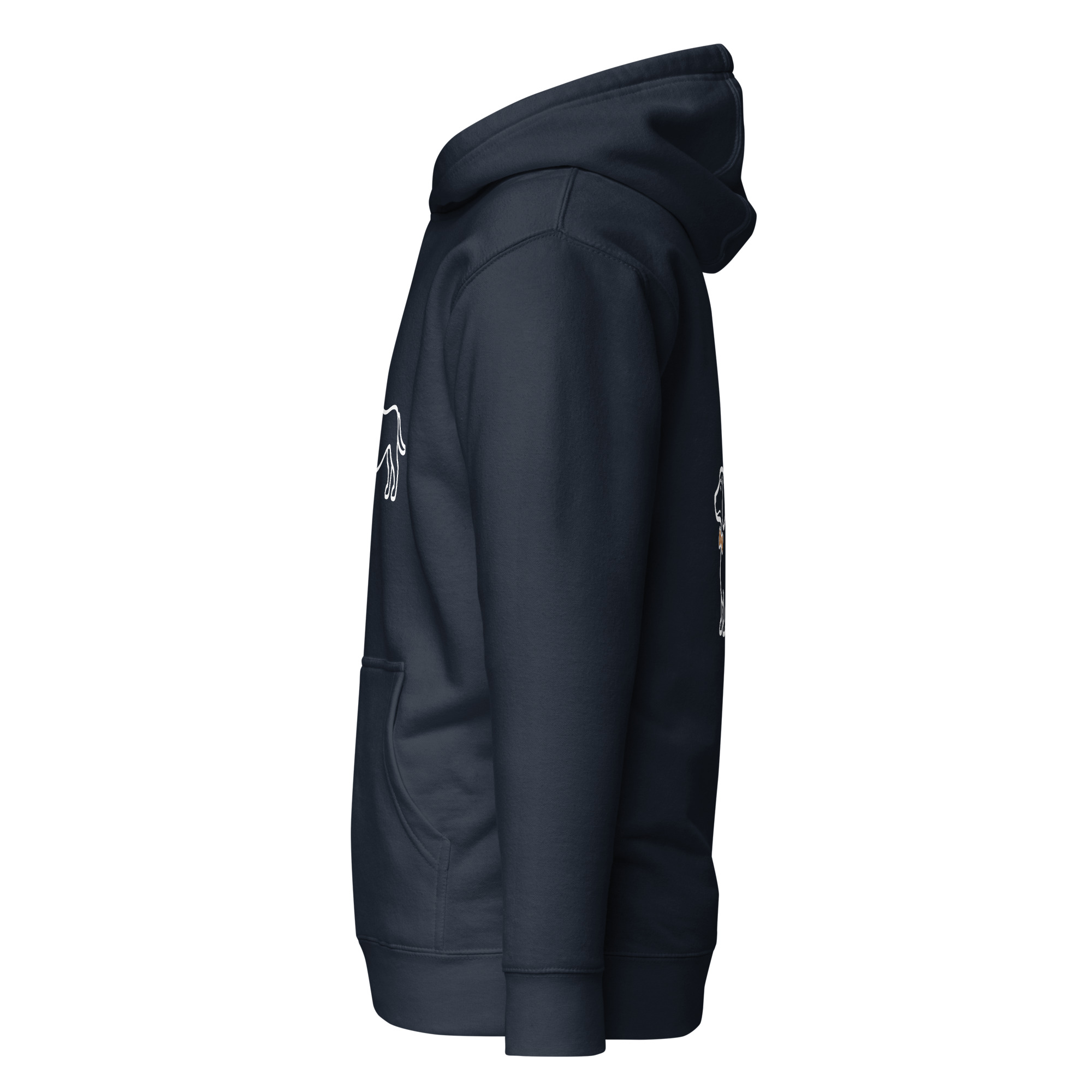 teckel hoodie — navy 3 teckel hoodie — navy - Image 3