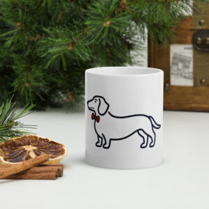 teckel mug — white