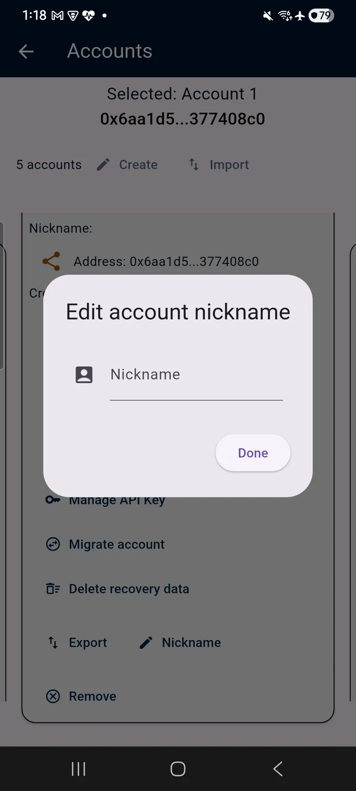 teckel App User Guide 34 Editing an Account's nickname.