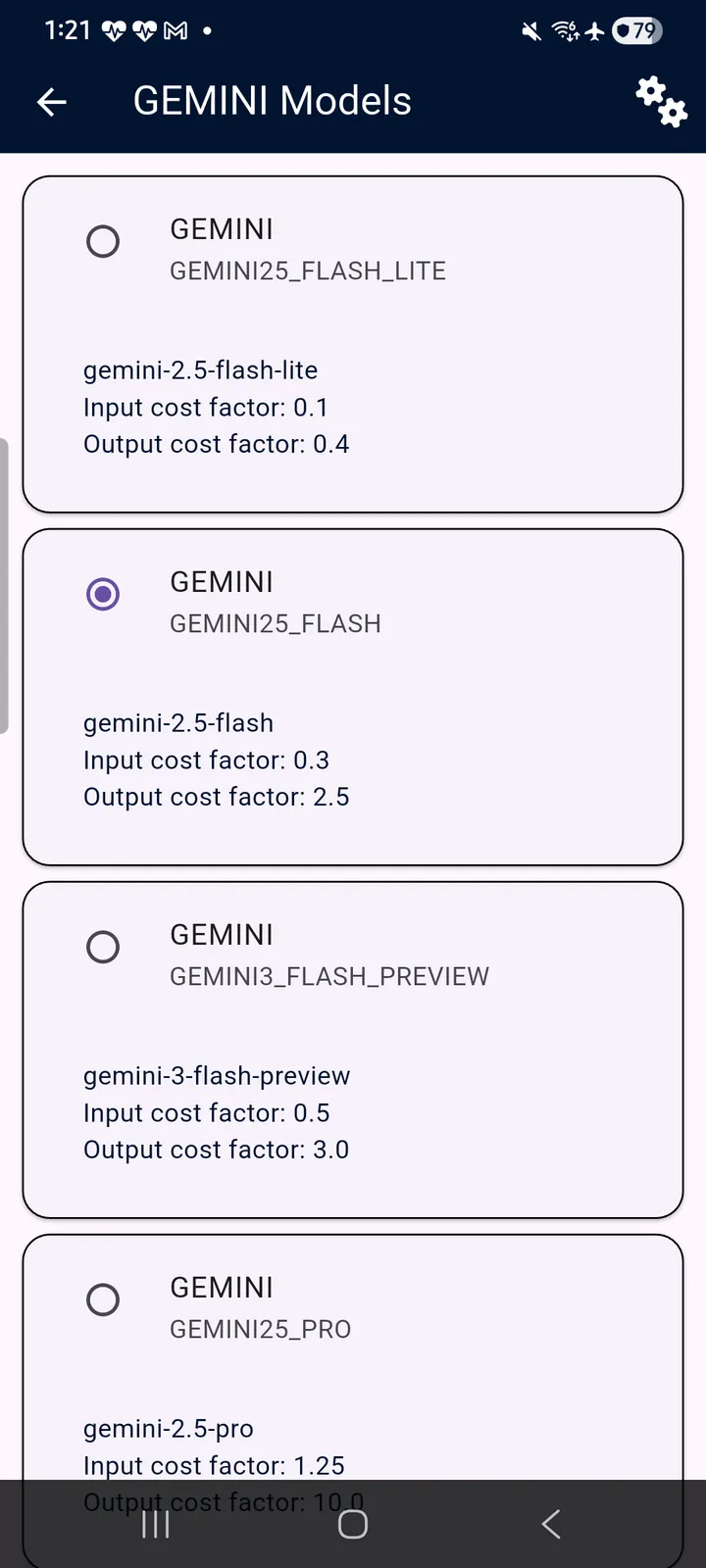 teckel App User Guide 13 Left: LLM Model Selection, one entry per provider