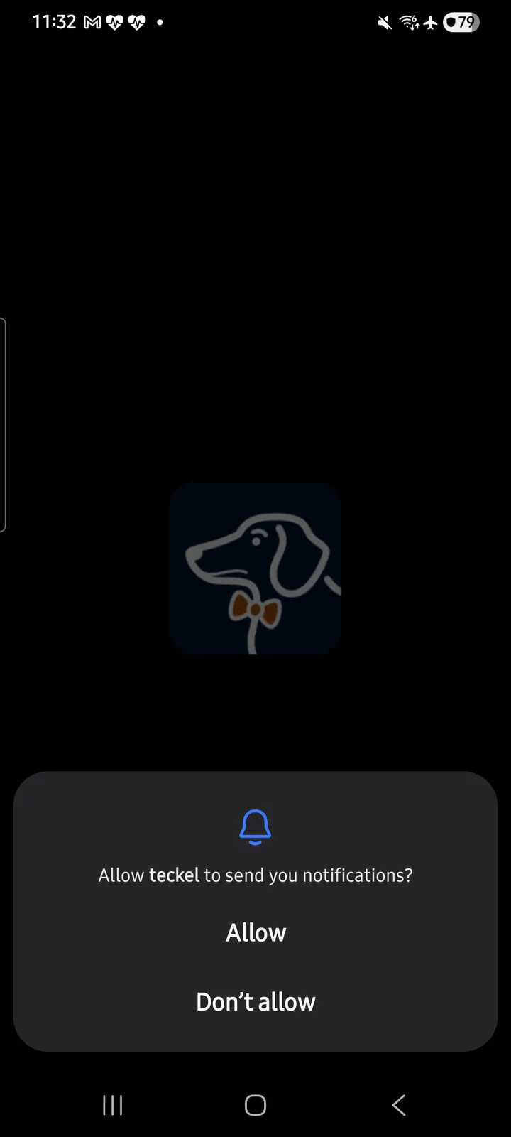 teckel App User Guide 2 First run: the App initializes and asks about notifications (left), then presents the teckel Legal Terms (right)
