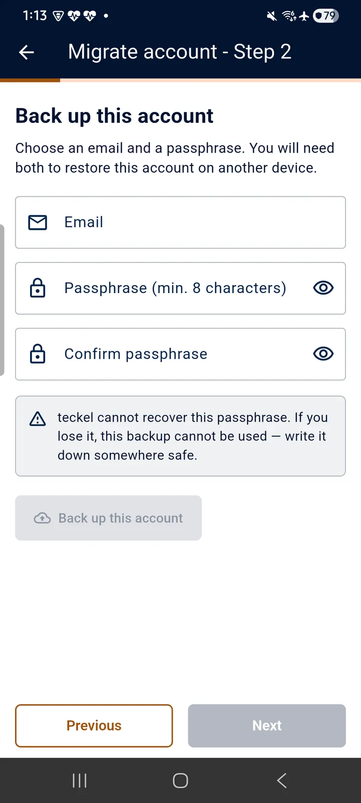 teckel App User Guide 24 Left: the first step — choose a direction