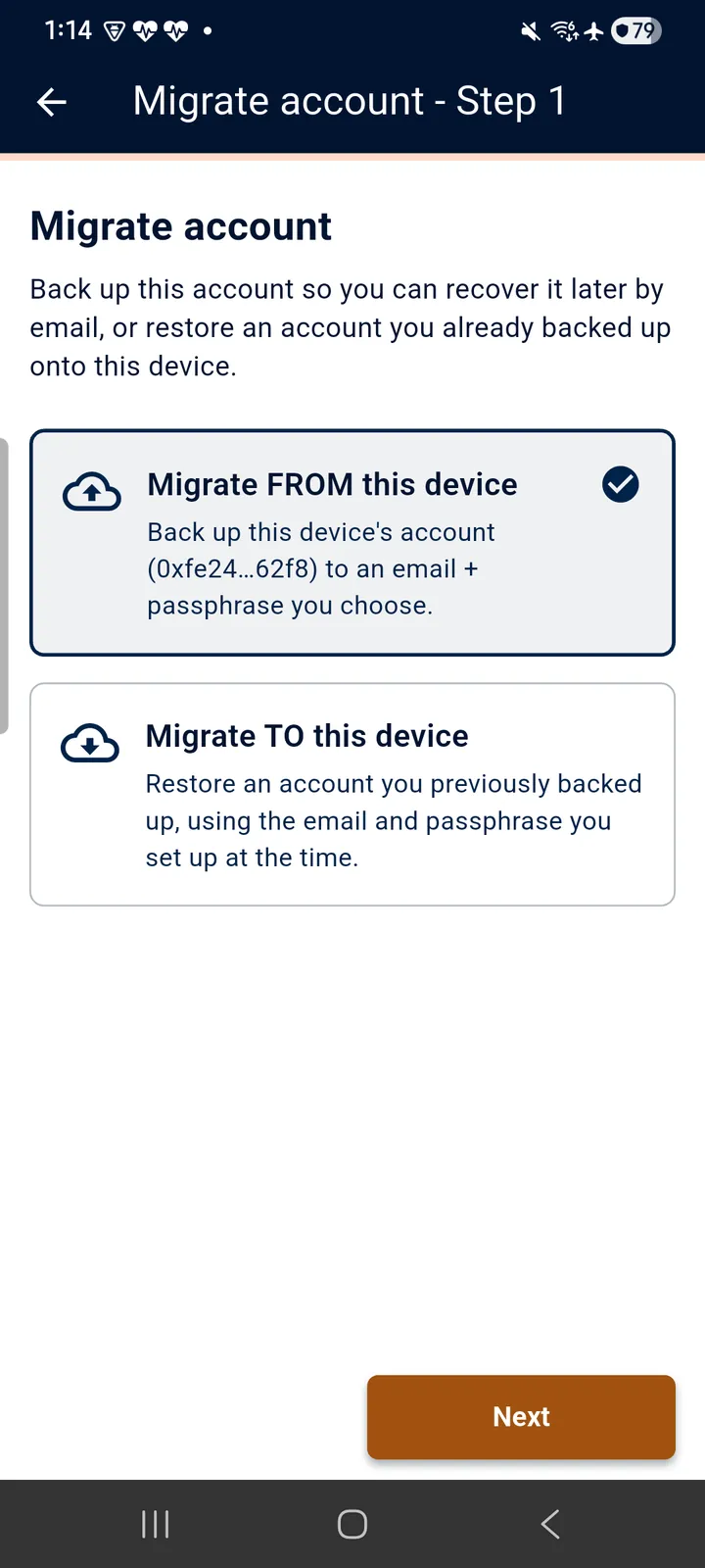 teckel App User Guide 23 Left: the first step — choose a direction