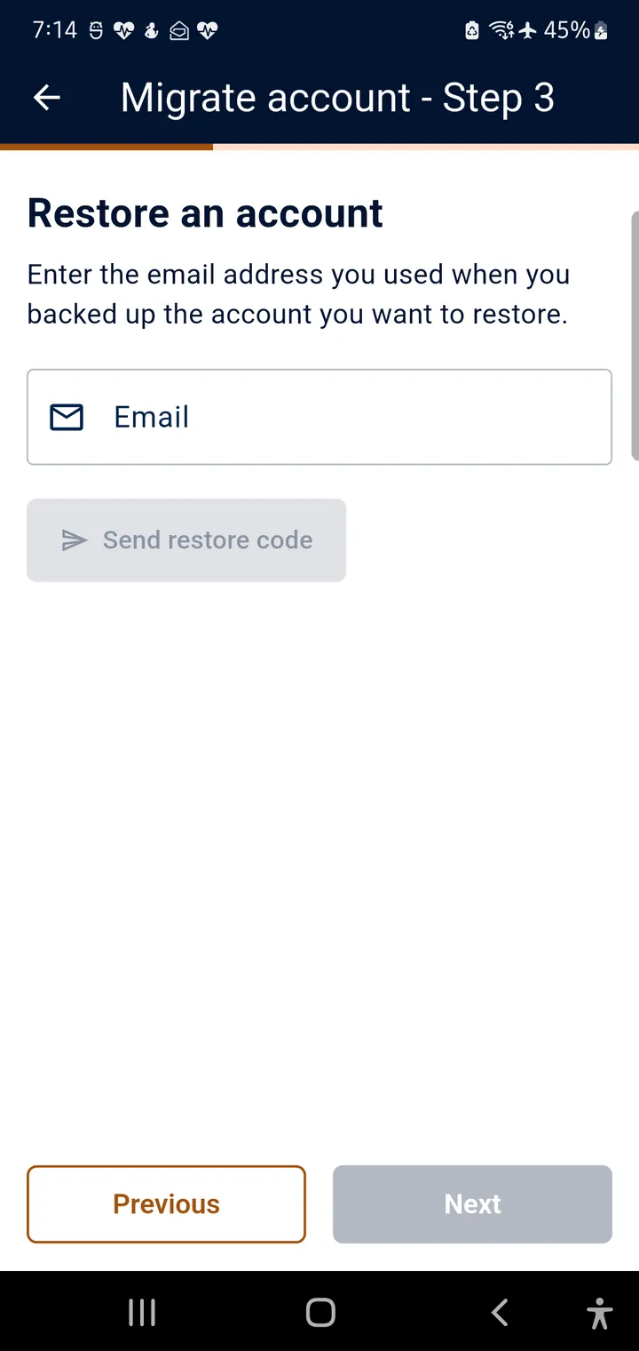 teckel App User Guide 26 Left: Account backed up — the backup exists, and a confirmation e-mail is on its way
