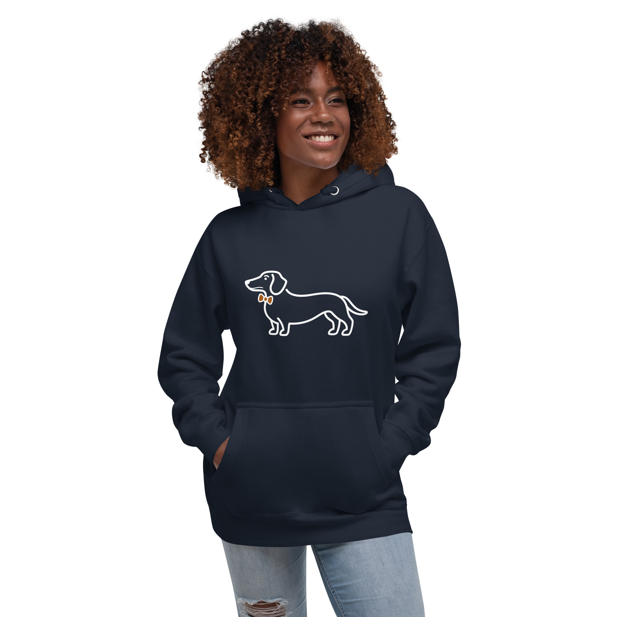 teckel hoodie — navy 3 teckel hoodie — navy - Image 3